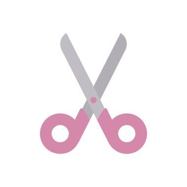 school scissors flat style icon