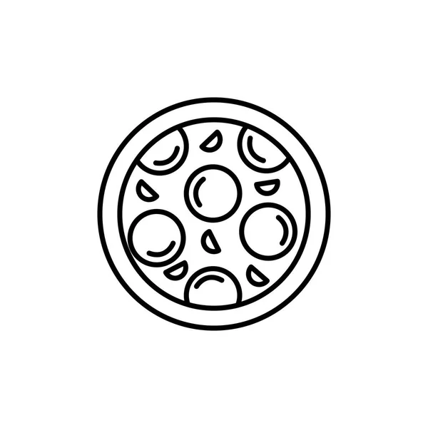 Дизайн ізольованої піци іконки лінії — стоковий вектор