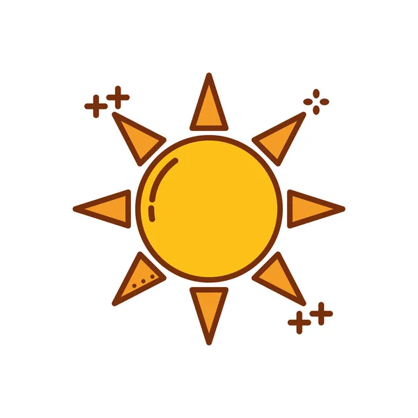 Sun hot fill style icon — Stockový vektor