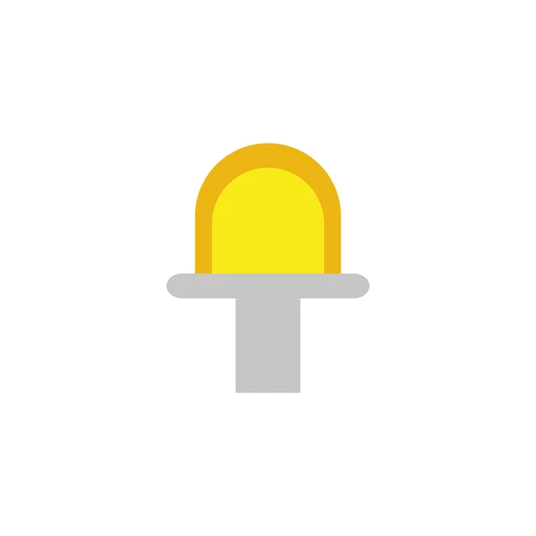Flashing siren energy electricity light flat icon — 스톡 벡터