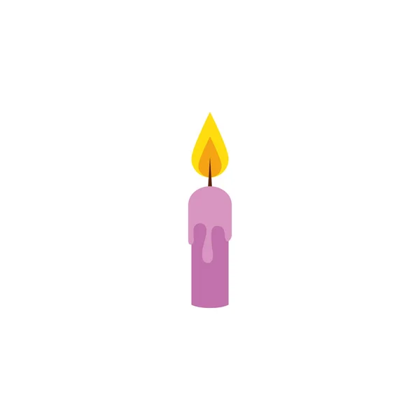 Candle decorative detailed style icon — Stockvektor
