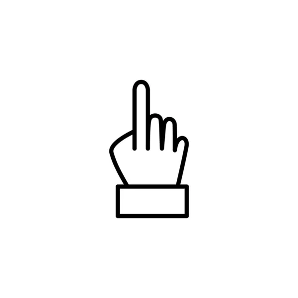 Social media hand icon line design — Διανυσματικό Αρχείο