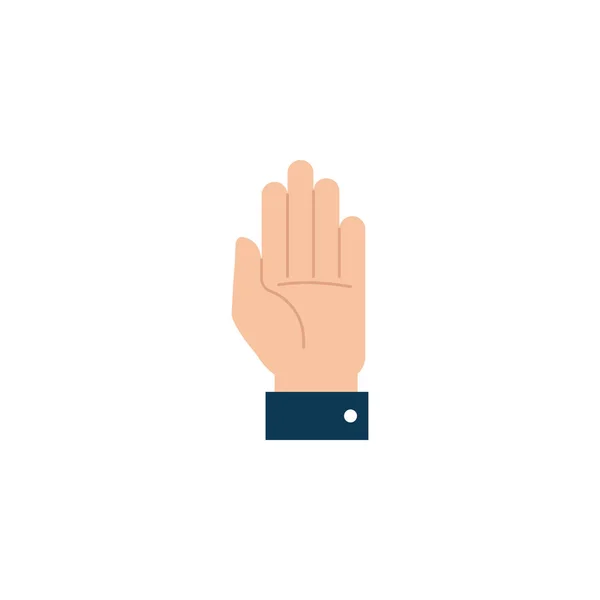 Design plano de ícone de sinal de mão isolado — Vetor de Stock