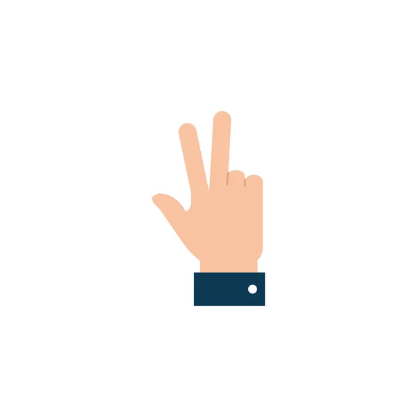 Design plano de ícone de sinal de mão isolado —  Vetores de Stock