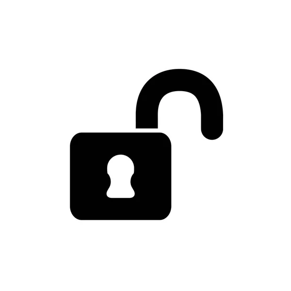 Security padlock open line style icon — Vetor de Stock