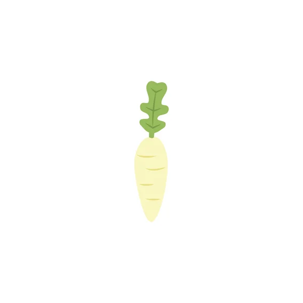 Vegetable turnip flat style icon — стоковый вектор