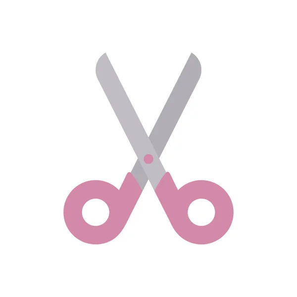 School scissors flat style icon — Stock Vector