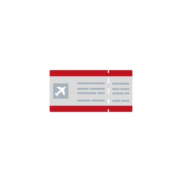 Travel ticket flat style icon — Stok Vektör
