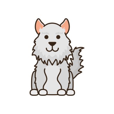 Şirin küçük köpek doldurma tarzı simgesi