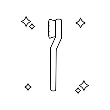 İzole edilmiş temiz diş fırçası çizgisi tasarımı