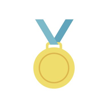 school medal flat style icon