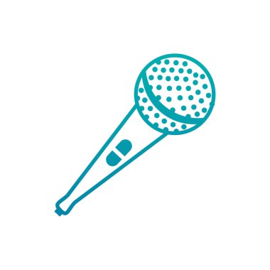 İzole müzik mikrofon gradyan tasarımı