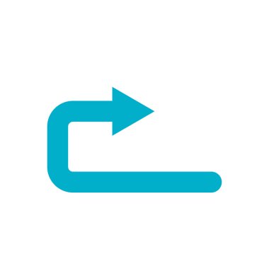 İzole edilmiş mavi ok simgesi vektör tasarımı