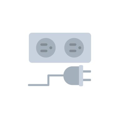 İzole buji simgesi düz tasarımı