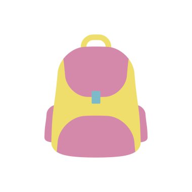 school bag flat style icon