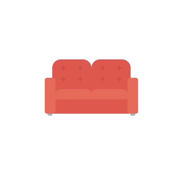 Isolierte Wohnzimmercouch flaches Design — Stockvektor