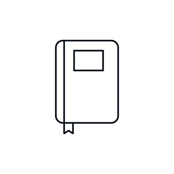 Design de linha de ícone de livro isolado — Vetor de Stock