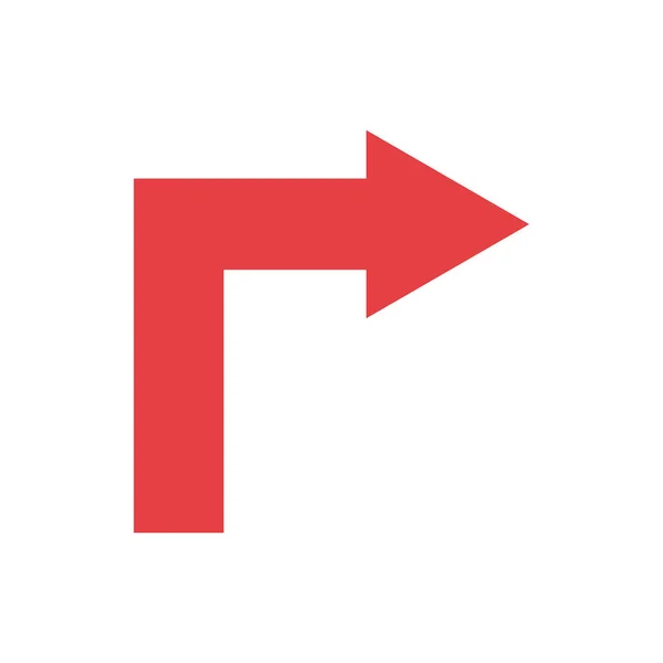 Desenho vetorial de ícone de seta vermelha isolado — Vetor de Stock