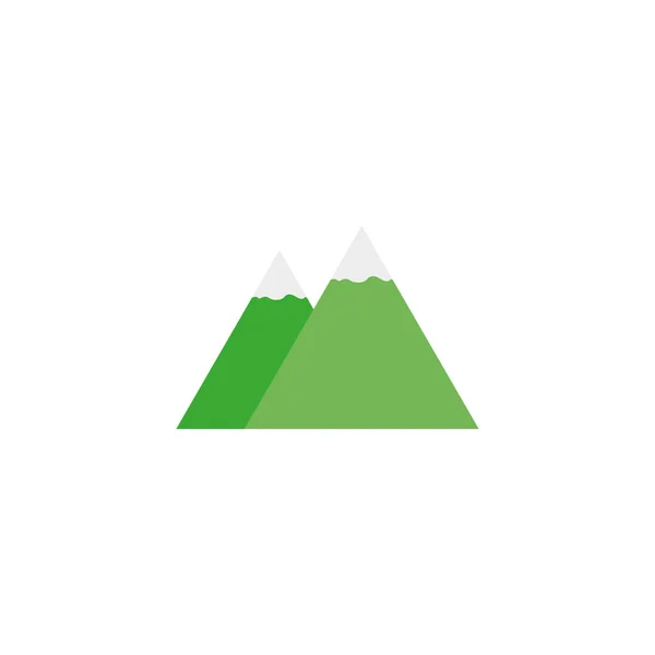 Travel mountains flat style icon — Vetor de Stock