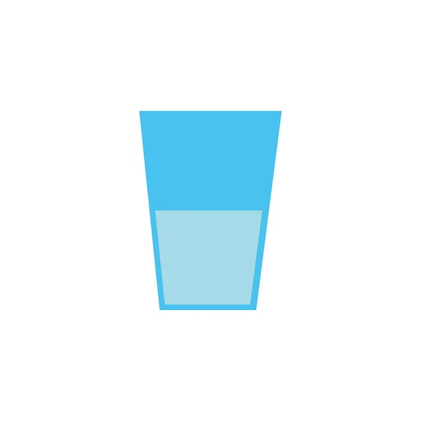 Water glass cup flat style icon — стоковый вектор