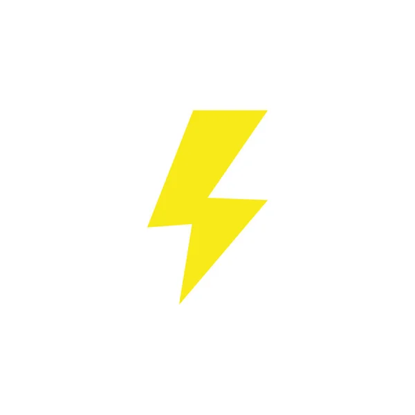 Thunderbolt power energy light flat icon — Vector de stock