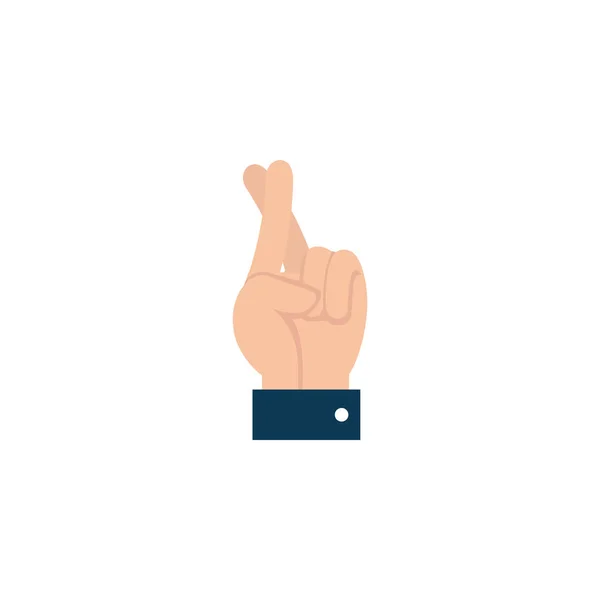 Икона плоского дизайна с изолированным сигналом для рук — стоковый вектор