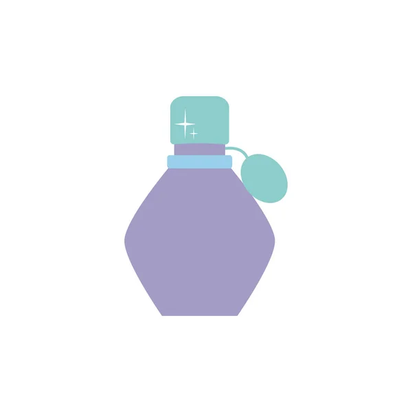 Geïsoleerde perfum fles pictogram plat ontwerp — Stockvector