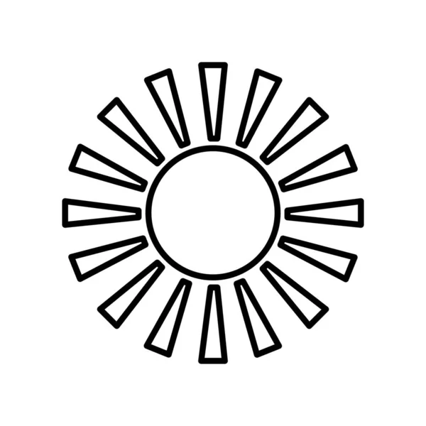 Sun hot line style icon — Stockový vektor