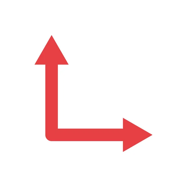 Isolierte rote Pfeile Symbolvektordesign — Stockvektor
