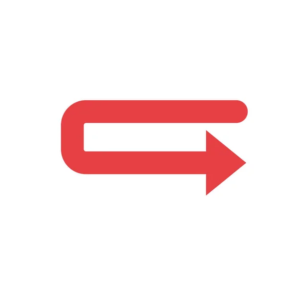 İzole edilmiş kırmızı ok simgesi vektör tasarımı — Stok Vektör