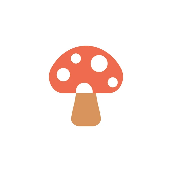 Caractère plat des champignons pointus isolés — Image vectorielle