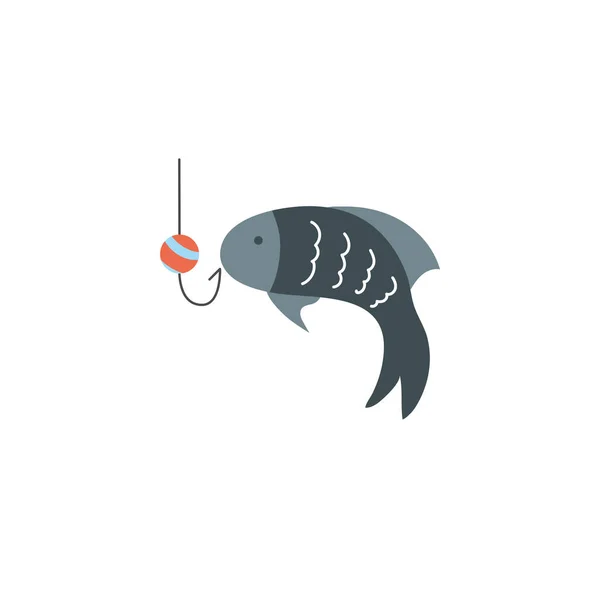 Isolated camping fishing rod icon flat design — Stockový vektor