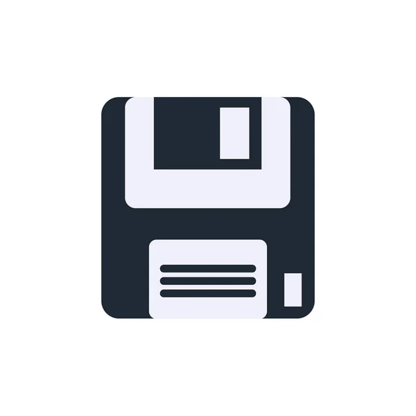 Security floppy disk flat style icon — Stock Vector