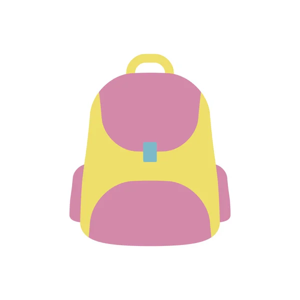 School bag flat style icon — стоковый вектор
