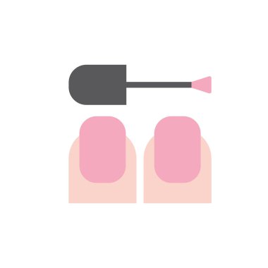 İzole edilmiş makyaj cilası düz tasarım.