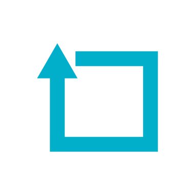 İzole edilmiş mavi ok simgesi vektör tasarımı