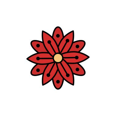 Ayrı çiçek ikonu dolgu tasarımı