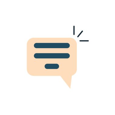 Konuşma balonu düz biçim simgesi