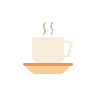 İzole kahve fincanı simgesi düz tasarım