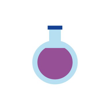 İzole laboratuvar matarası düz tasarım.