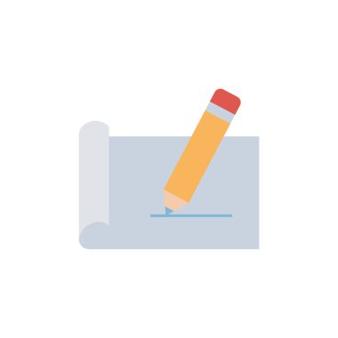 İzole kalem aracı düz tasarım