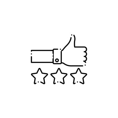 vote hand accept line style icon