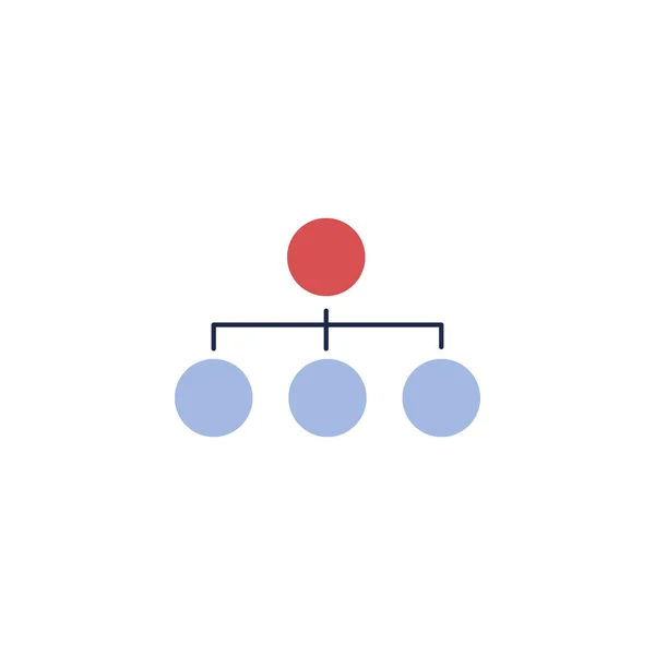 Network leader flat style icon — 图库矢量图片