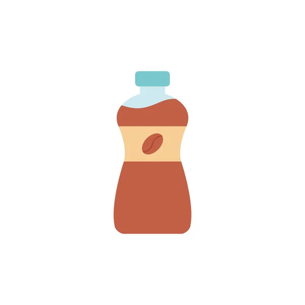 Ізольована крижана пляшка кави значок плоский дизайн — стоковий вектор