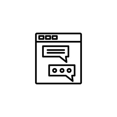 Sosyal medya simge çizgi tasarımını baloncukladı