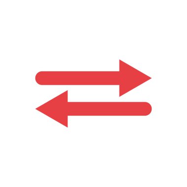 İzole edilmiş kırmızı oklar ikon vektör tasarımı