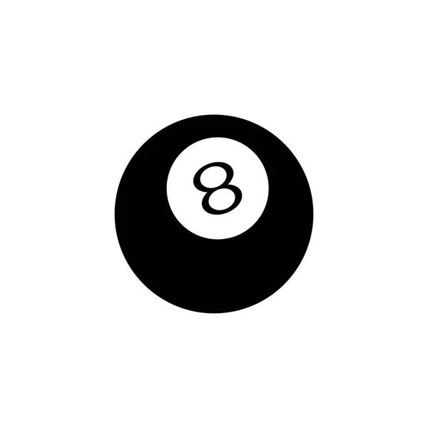 Isolated casino billiard ball icono de diseño plano — Vector de stock