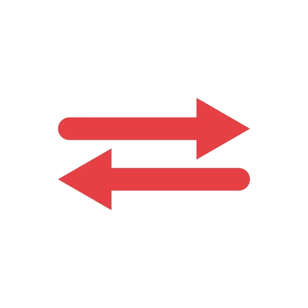 İzole edilmiş kırmızı oklar ikon vektör tasarımı — Stok Vektör