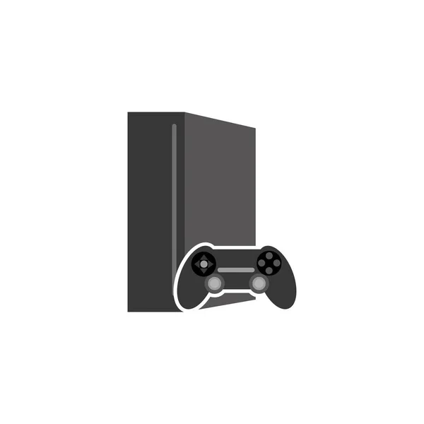Gamepad isolato e icona della console flat design — Vettoriale Stock