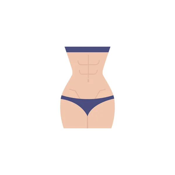 Esquí aislado mujer diseño plano cuerpo a cuerpo — Archivo Imágenes Vectoriales